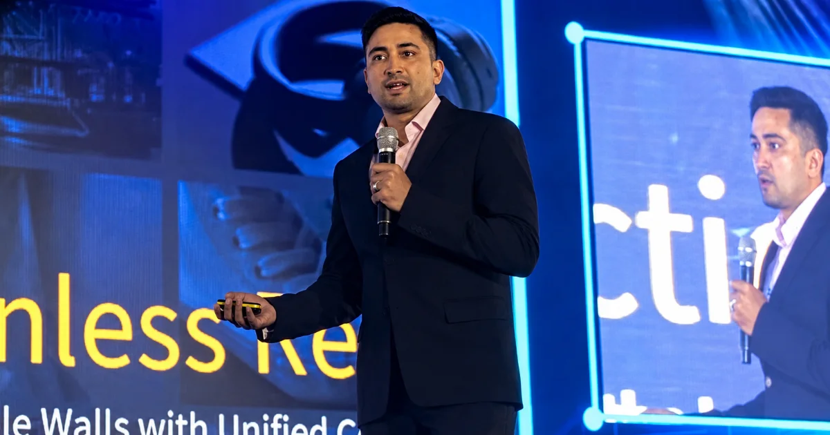 Veer Ahuja presents unified commerce strategies during the National Retail Conference and Expo 2026 in Manila.